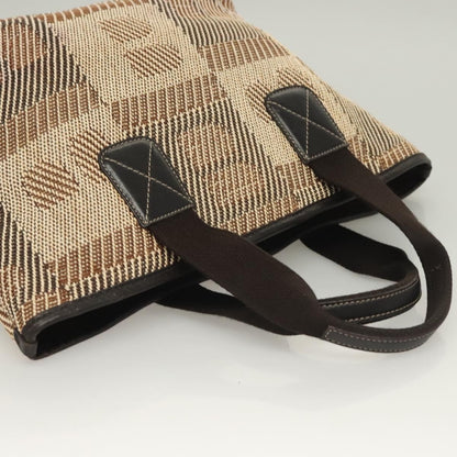 Bally Vintage Tote Bag Canvas, BROWN, CANVAS, Tote bag