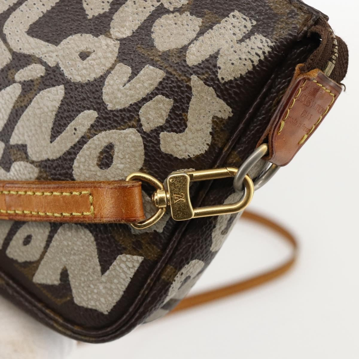 Louis Vuitton Pochette Accessoires Limited Edition Monogram Graffiti, Brown, Canvas, Clutch