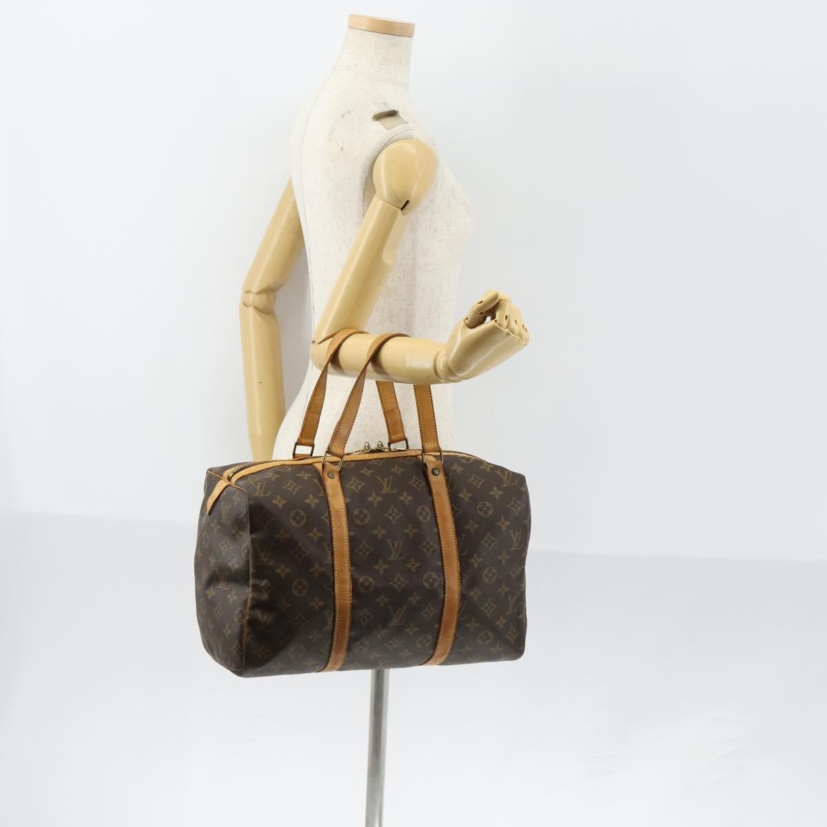 Louis Vuitton Sac Souple Handbag Monogram Canvas, BROWN, CANVAS, Travel bag