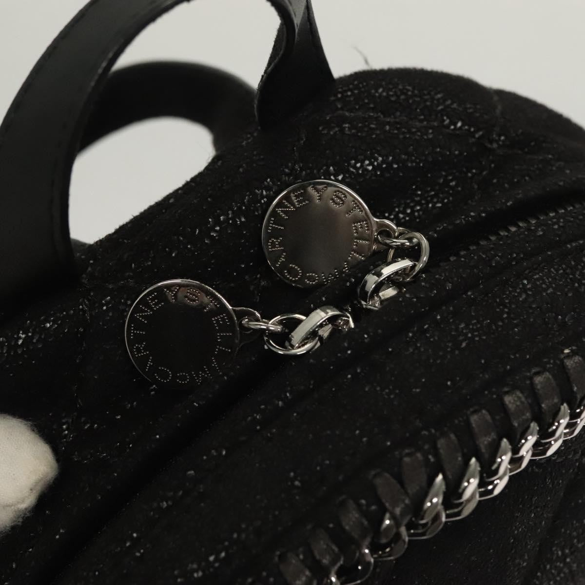 Stella McCartney Falabella Flap Pocket Backpack Shaggy Deer, BLACK, SUEDE, Backpack