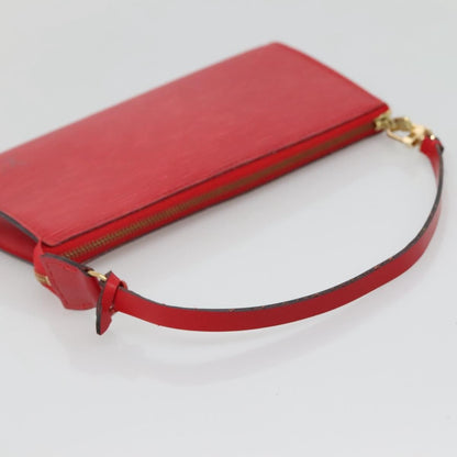 Louis Vuitton Pochette Accessoires Epi Leather, RED, LEATHER, Clutche & pouche