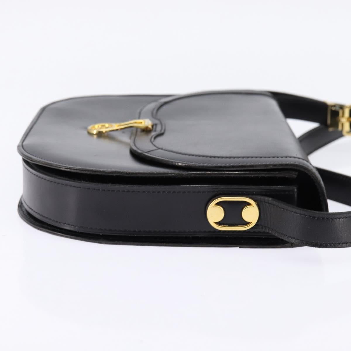 Christian Dior Flap Shoulder Bag Leather, BLACK, LEATHER, Shoulder bag