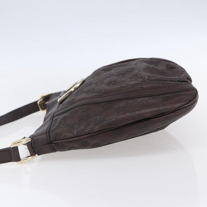 Gucci D Ring Messenger Bag Guccissima Leather, BURGUNDY, LEATHER, Shoulder bag