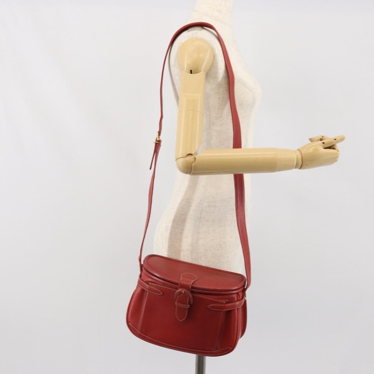 Gucci Vintage Shoulder Bag Leather, RED, LEATHER, Shoulder bag