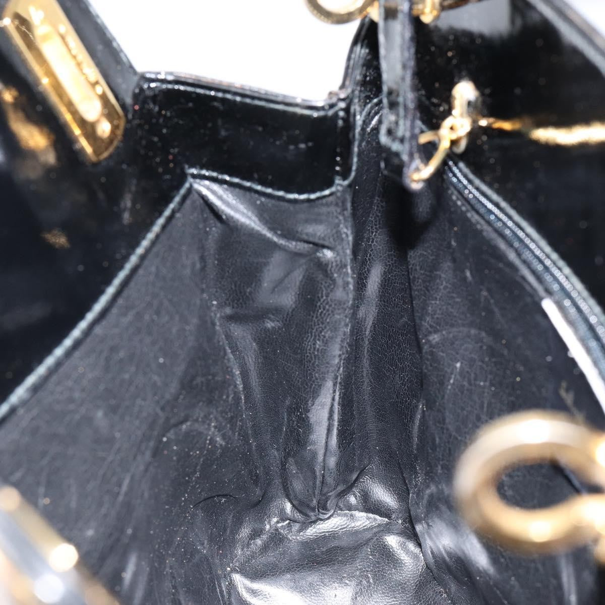 Salvatore Ferragamo Wanda Handbag Patent Leather, BLACK, PATENT_LEATHER, Handbag