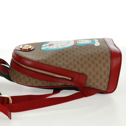Gucci Doraemon Zip Backpack Printed Mini GG Coated Canvas, Beige, Canvas, Backpack