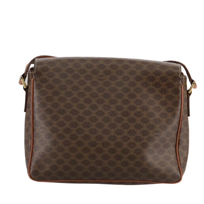 Celine Macadam Shoulder Bag PVC Leather, BROWN, CANVAS, Shoulder bag