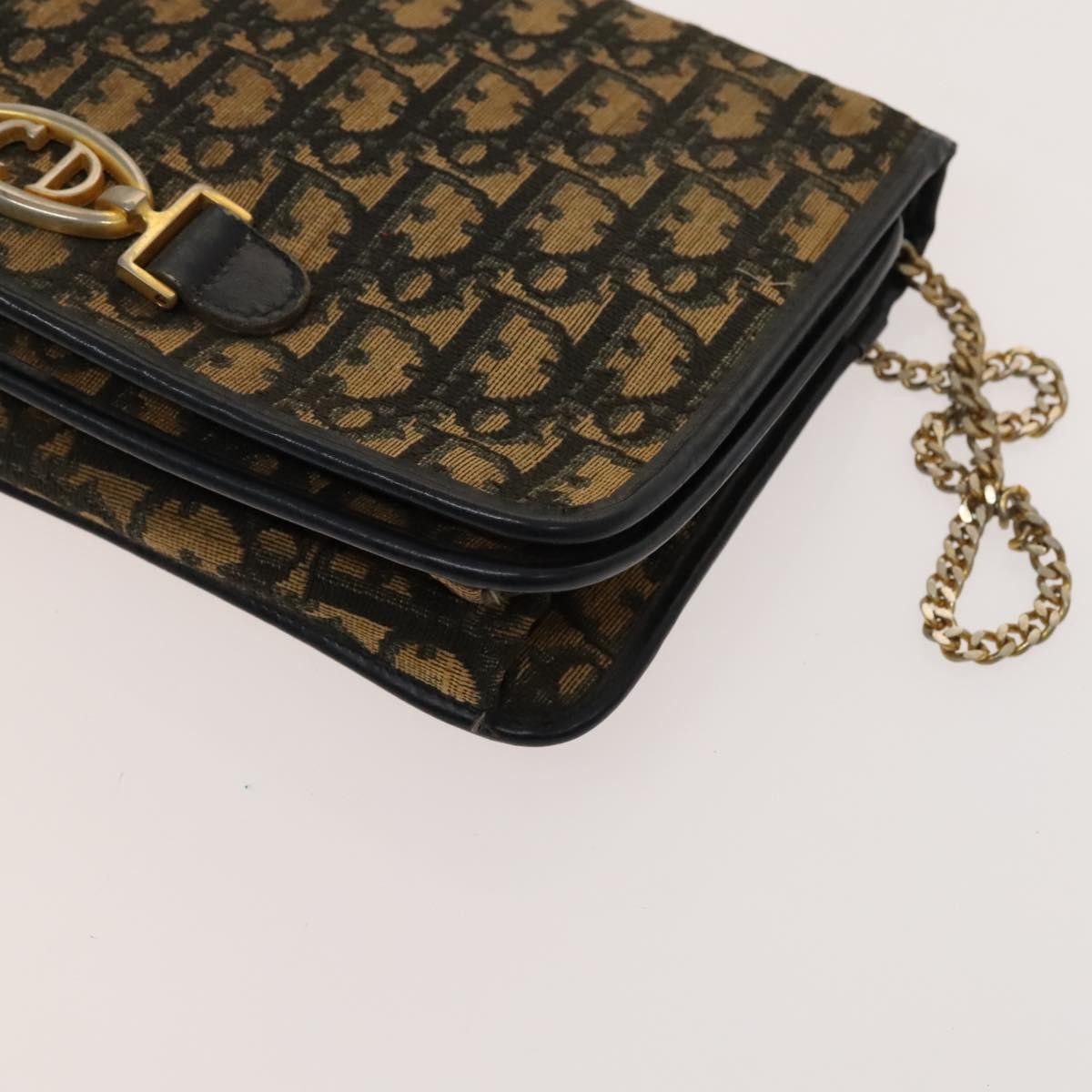 Christian Dior Vintage Trotter Shoulder Bag Canvas, BROWN, CANVAS, Shoulder bag