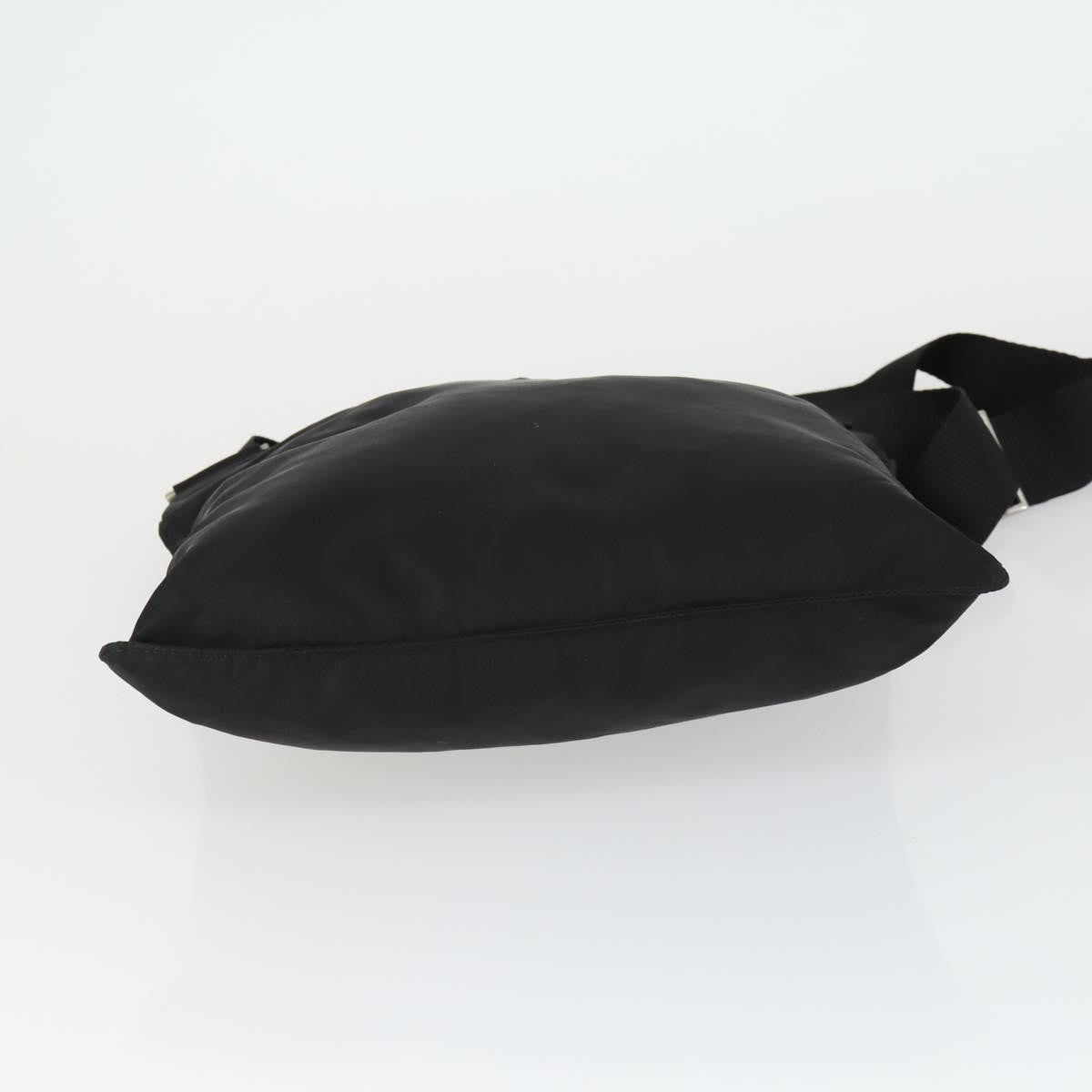 Prada Zip Top Messenger Bag Tessuto, BLACK, NYLON, Shoulder bag