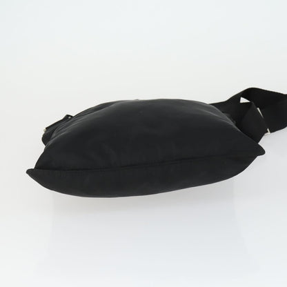 Prada Zip Top Messenger Bag Tessuto, BLACK, NYLON, Shoulder bag