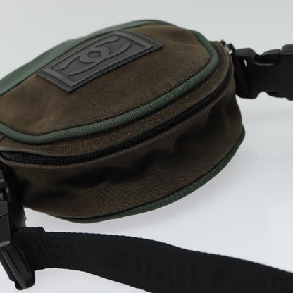 Chanel Sport Line Crossbody Bag Coated Canvas, BROWN, CANVAS, Shoulder bag