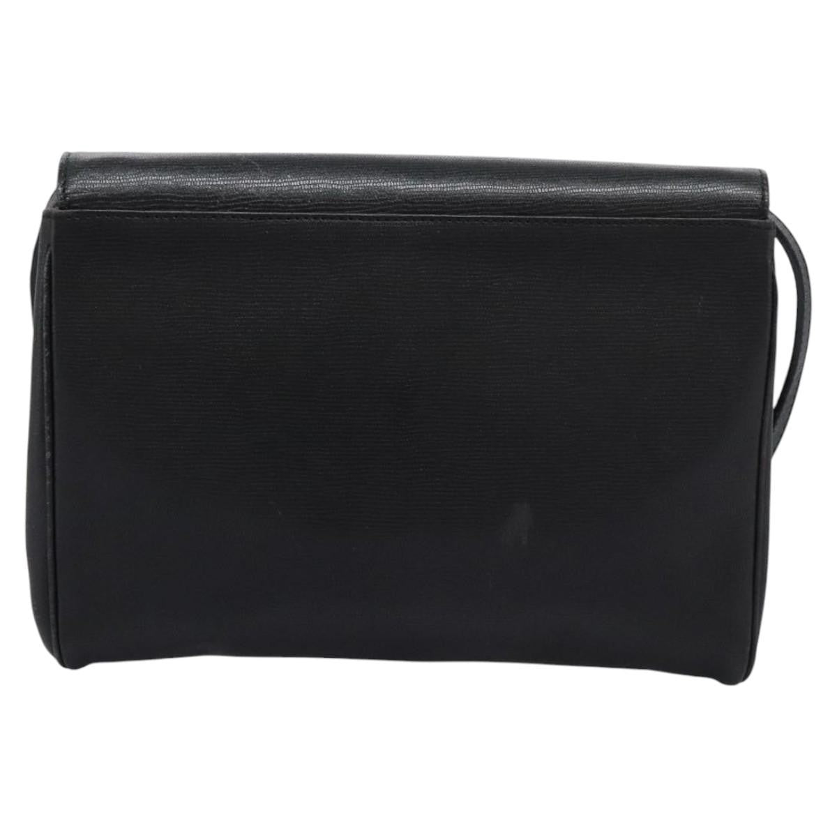 Celine Vintage Circle Logo Crossbody Bag Leather, BLACK, LEATHER, Crossbody bag