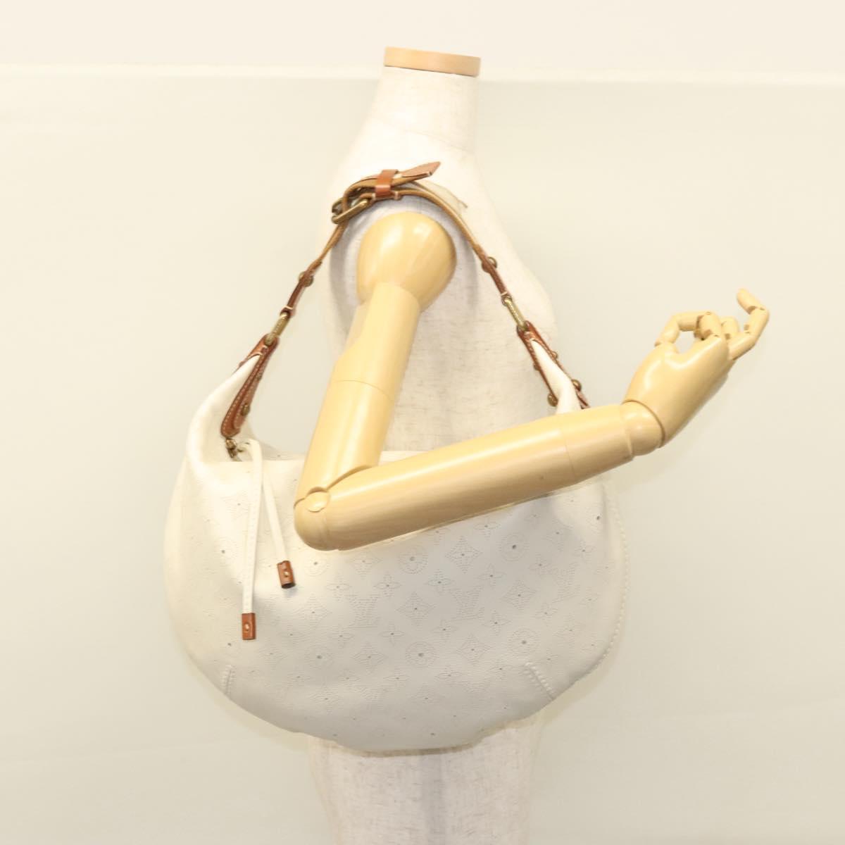 Louis Vuitton Onatah Hobo Mahina Leather, BEIGE, LEATHER, Shoulder bag