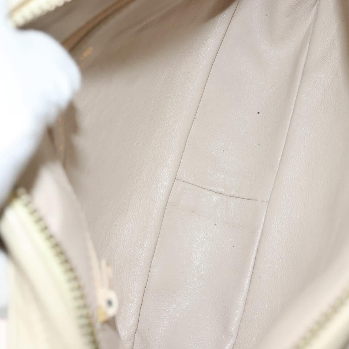 Chanel Vintage Front Pocket Camera Bag Quilted Lambskin, WHITE, LEATHER, Crossbody bag