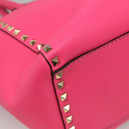 Valentino Garavani Rockstud Tote Rigid Leather, PINK, LEATHER, Tote bag