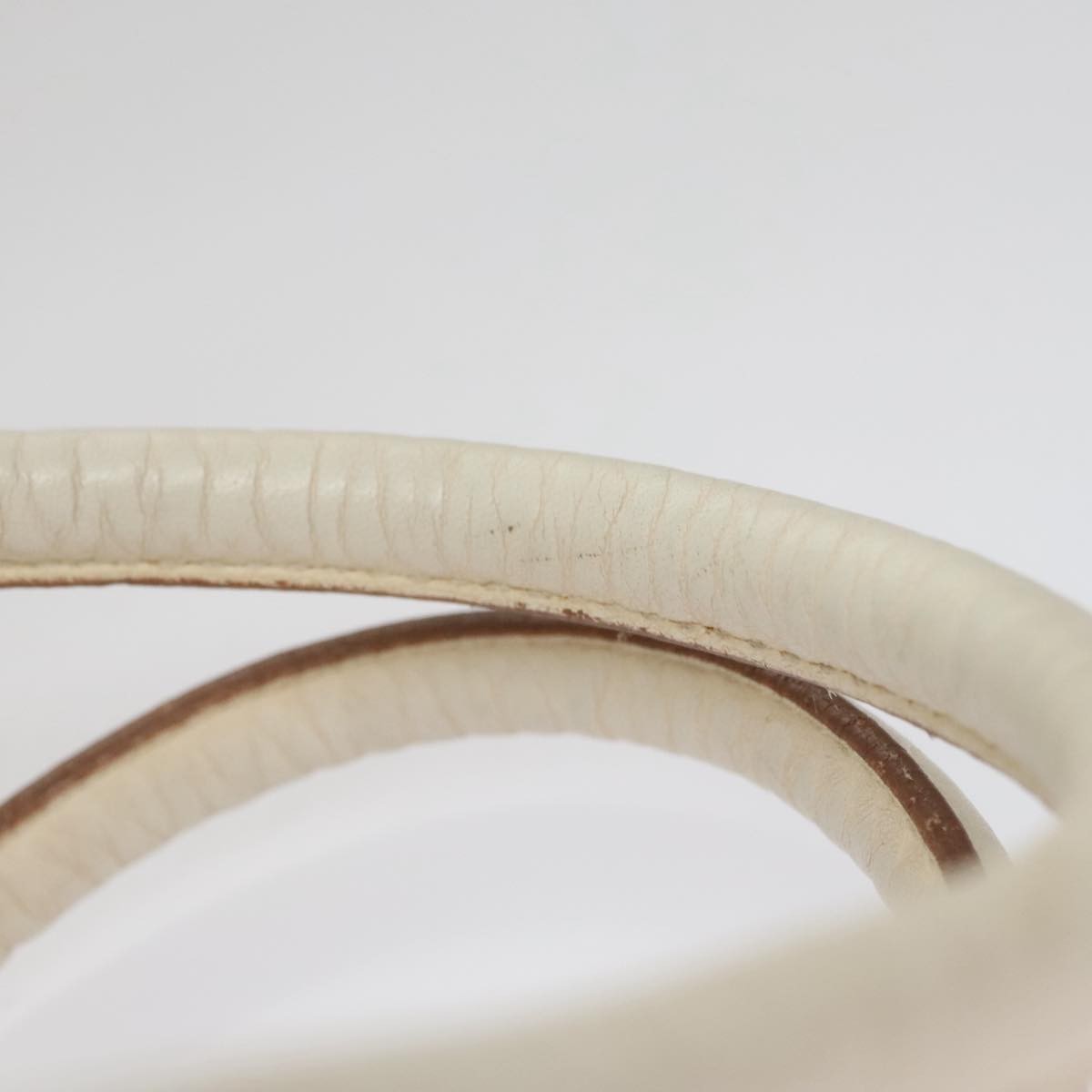 Salvatore Ferragamo Gancini handbag Leather, WHITE, LEATHER, Handbag