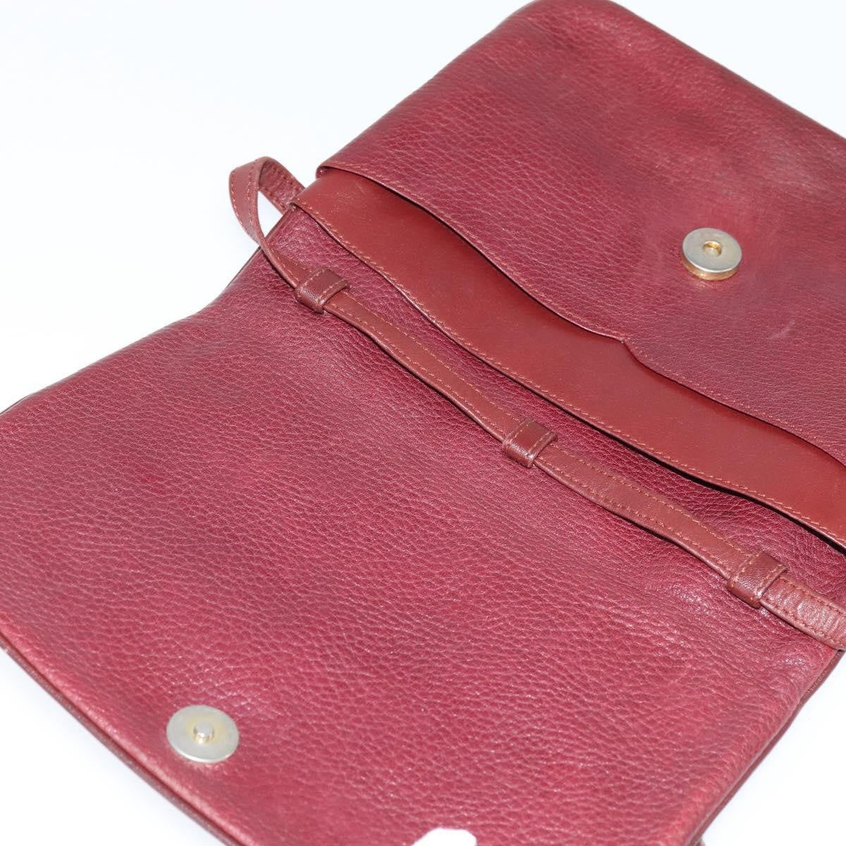 cartier Must de Cartier Shoulder Bag Leather, BURGUNDY, LEATHER, Shoulder bag