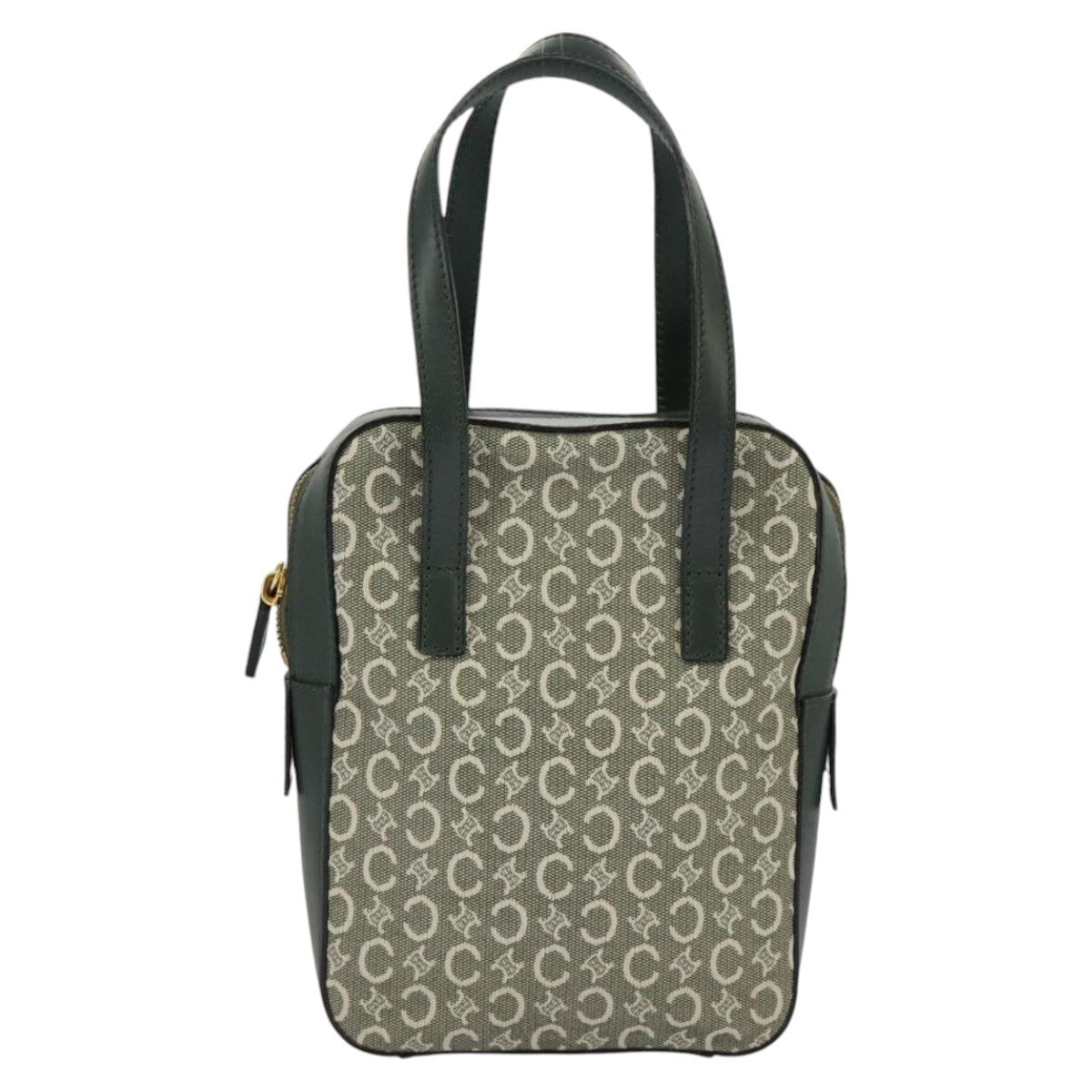 Celine C Macadam Handbag Canvas, Gray, Canvas, Handbag