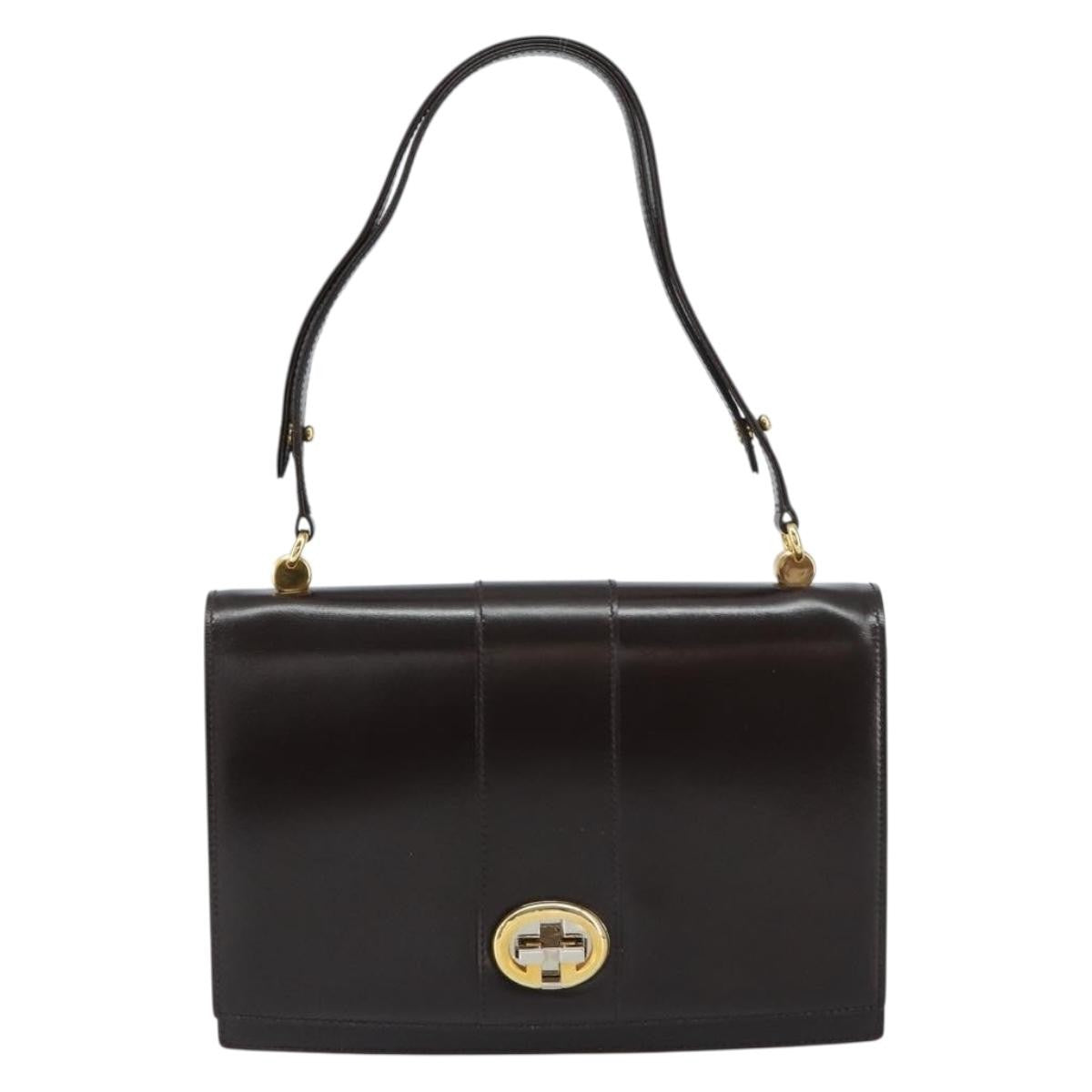 Gucci Vintage Shoulder Bag Leather, BROWN, LEATHER, Shoulder bag