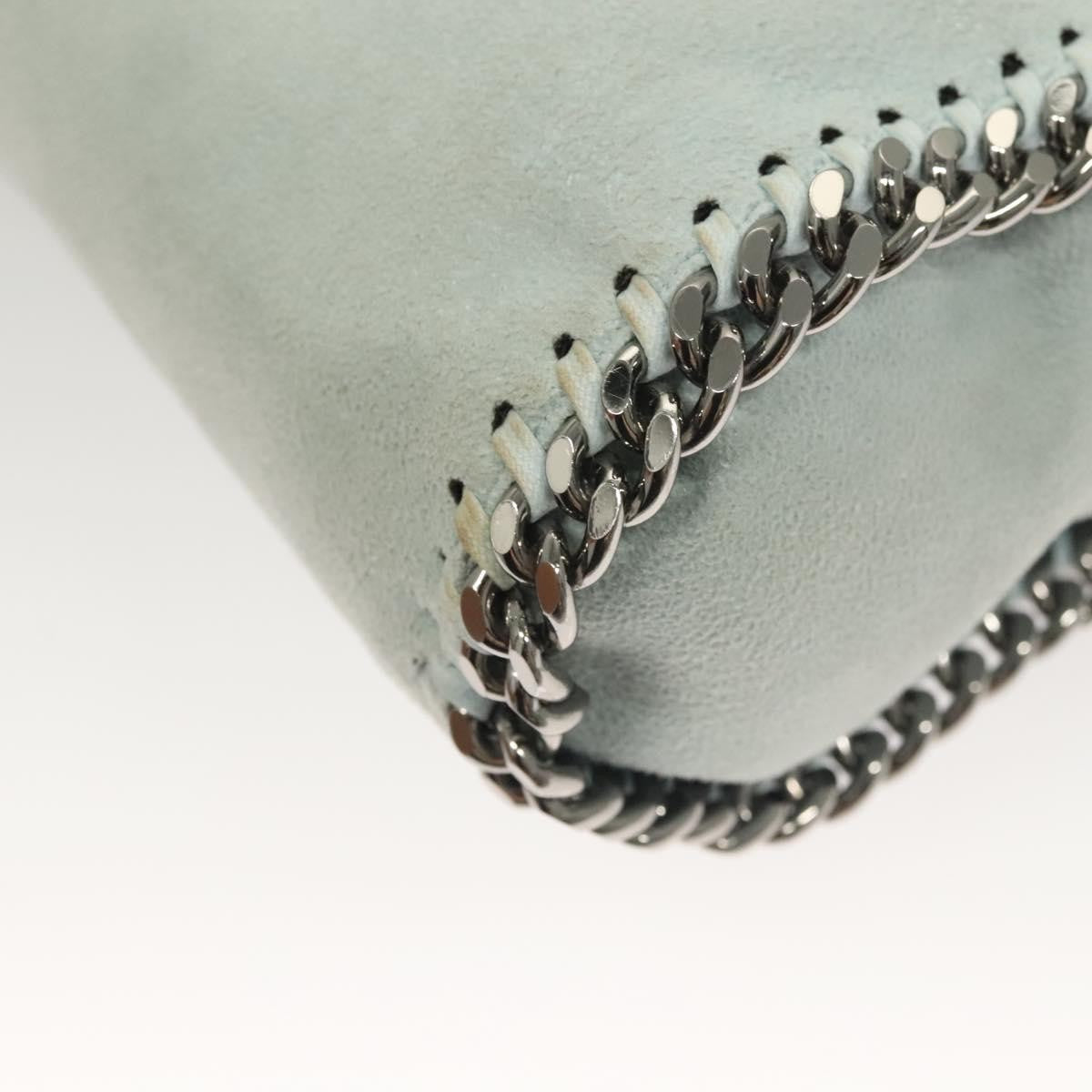 Stella McCartney Falabella Fold Over Crossbody Bag Suede, BLUE, SUEDE, Crossbody bag