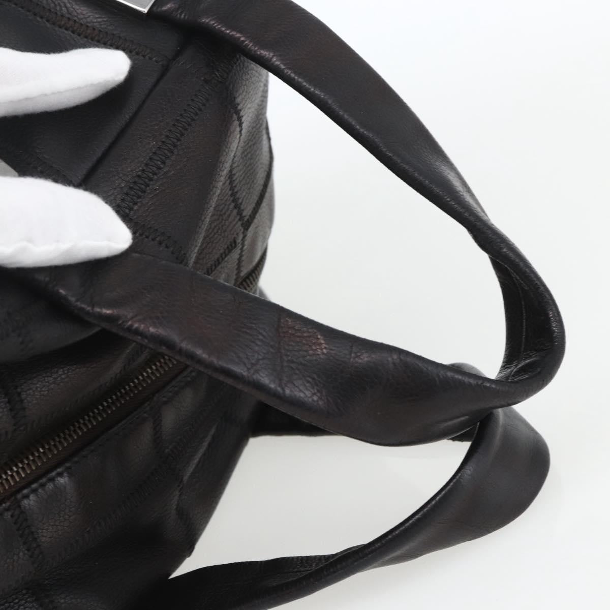 Chanel Chocolate Bar CC Bowler Bag Caviar skin, BLACK, LEATHER, Handbag