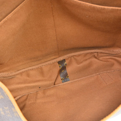 Louis Vuitton Saumur Handbag Monogram Canvas, Brown, Canvas, Shoulder Bag