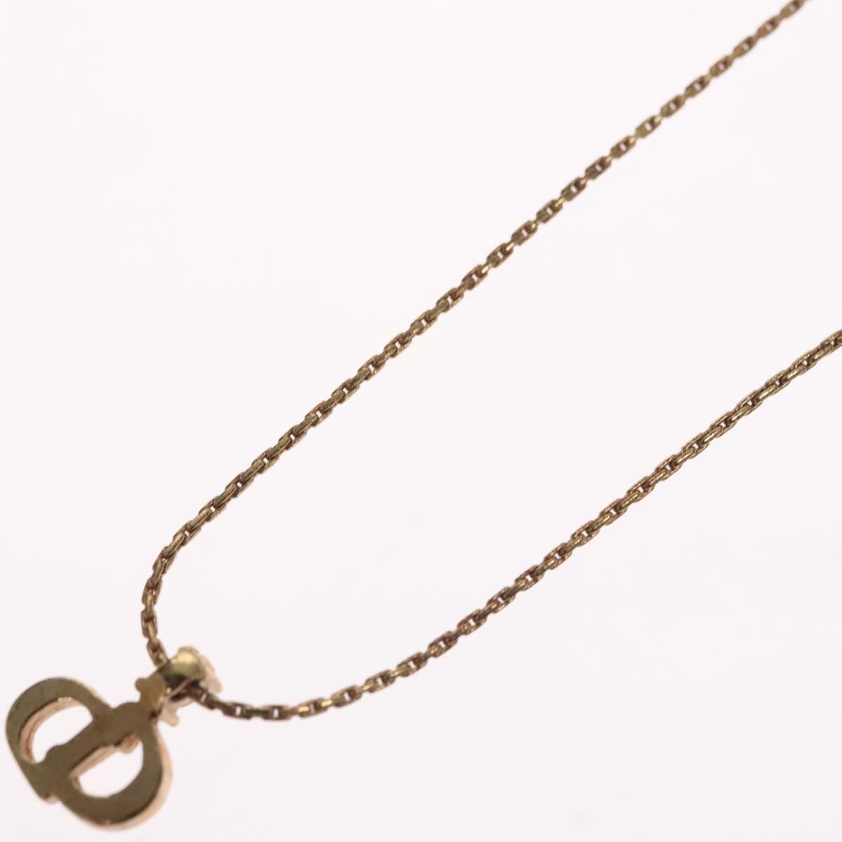 Christian Dior CD Pendant Necklace Metal, GOLD, METAL, Necklace