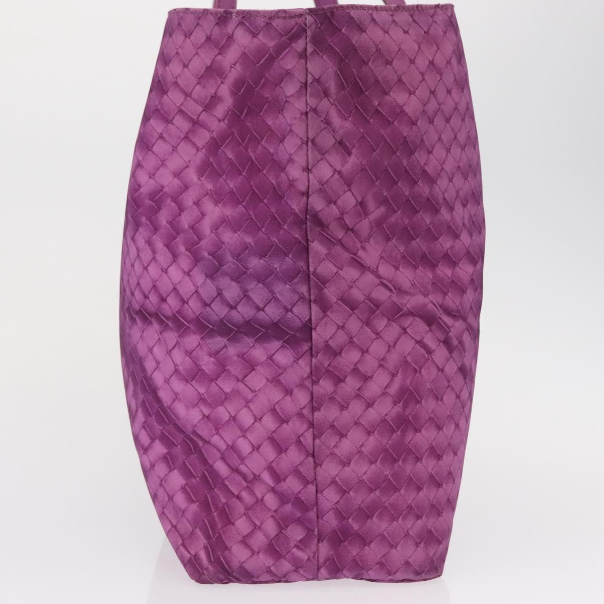 Bottega Veneta Intrecciolusion Tote Printed Nylon, Purple, Nylon, Tote Bag