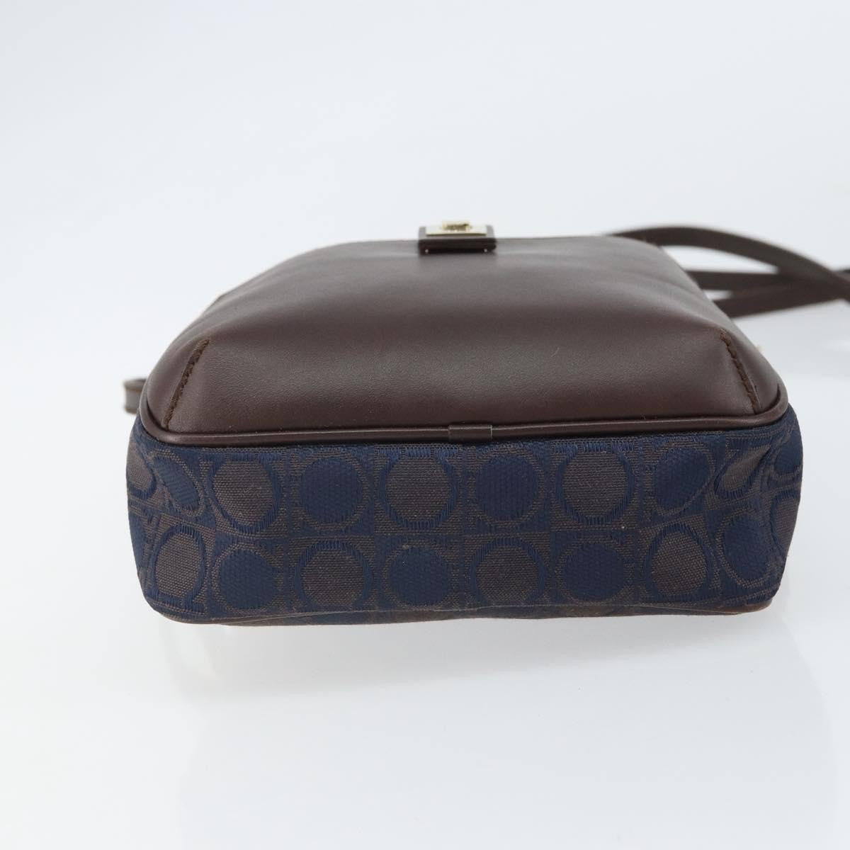 Salvatore Ferragamo Gancini Shoulder Bag Nylon, Navy, Nylon, Shoulder Bag