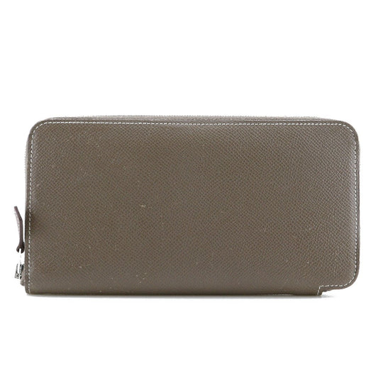 Hermes Azap Zip Around Wallet Epsom, GRAY, LEATHER, Wallets
