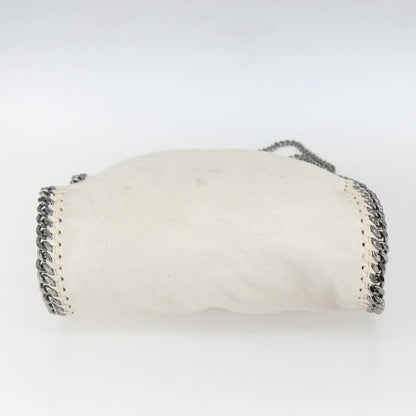Stella McCartney Falabella Fold Over Crossbody Bag Shaggy Deer, WHITE, POLYESTER, Handbag