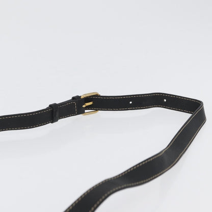 Celine Circle Logo Shoulder Bag Leather, BLACK, LEATHER, Shoulder bag