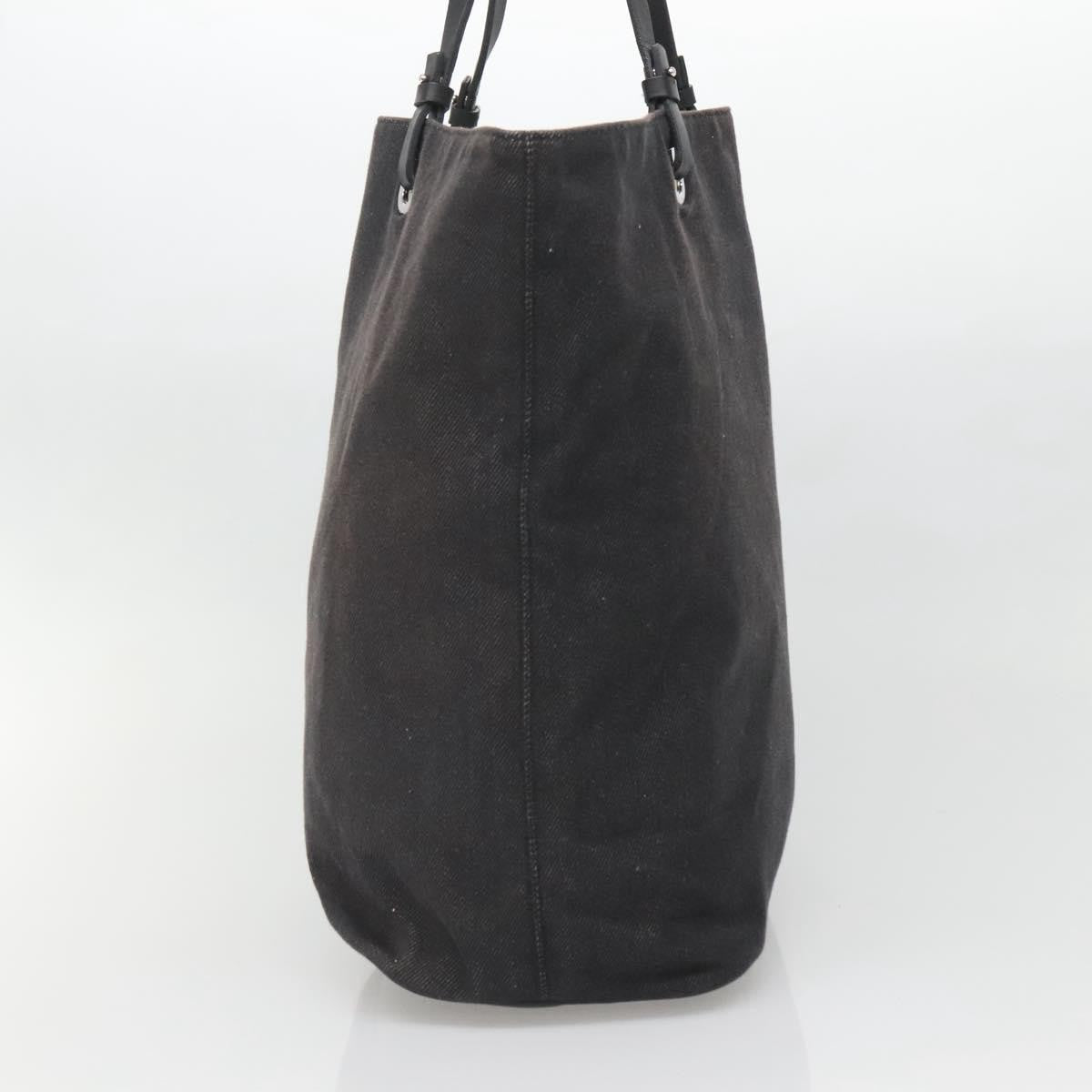 Salvatore Ferragamo Gancini Tote Canvas, BLACK, CANVAS, Tote bag