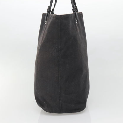 Salvatore Ferragamo Gancini Tote Canvas, BLACK, CANVAS, Tote bag