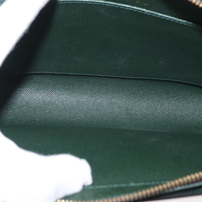 Louis Vuitton Pochette Baikal Clutch Taiga Leather, GREEN, LEATHER, Clutche & pouche