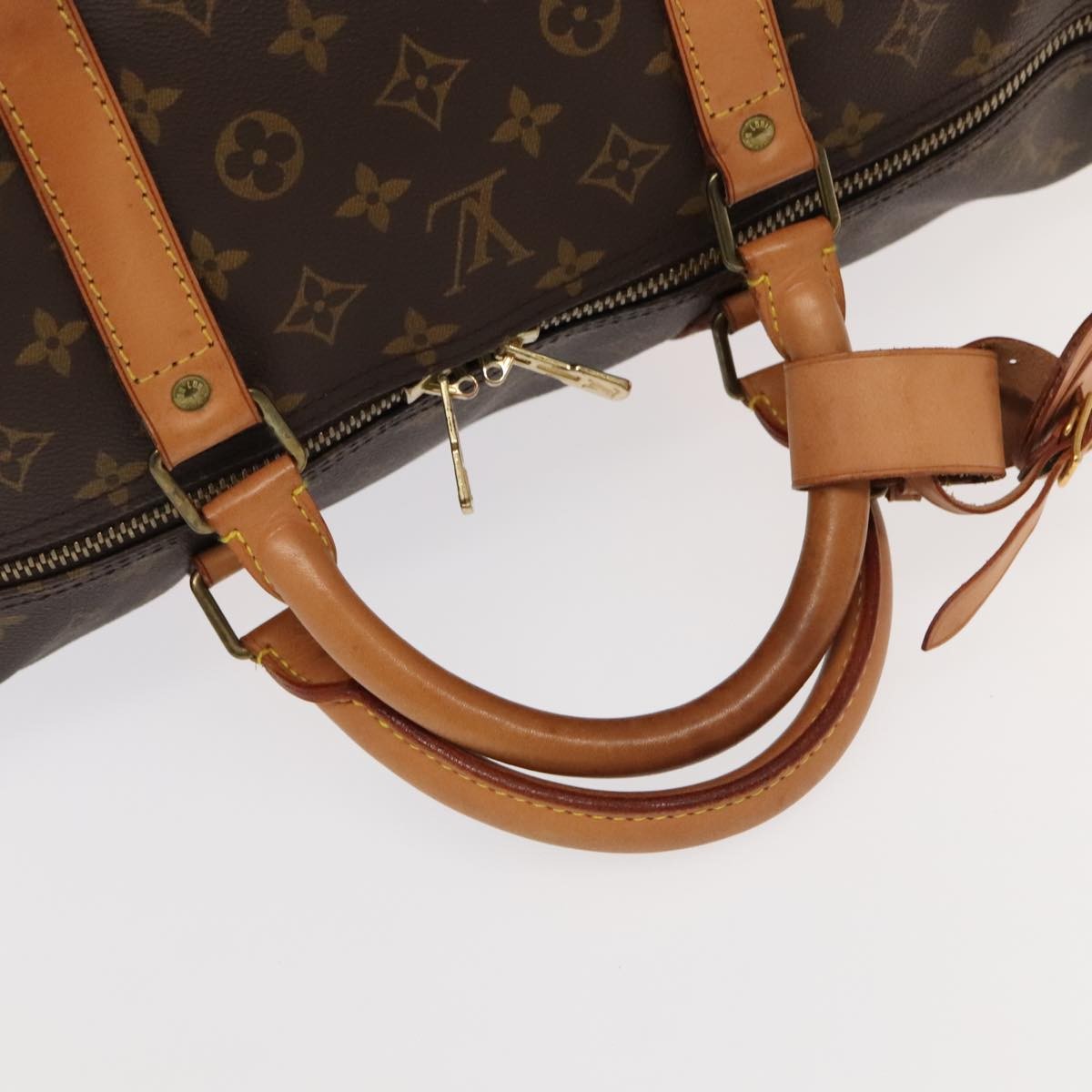 Louis Vuitton Keepall Bag Monogram Canvas, BROWN, CANVAS, Travel bag