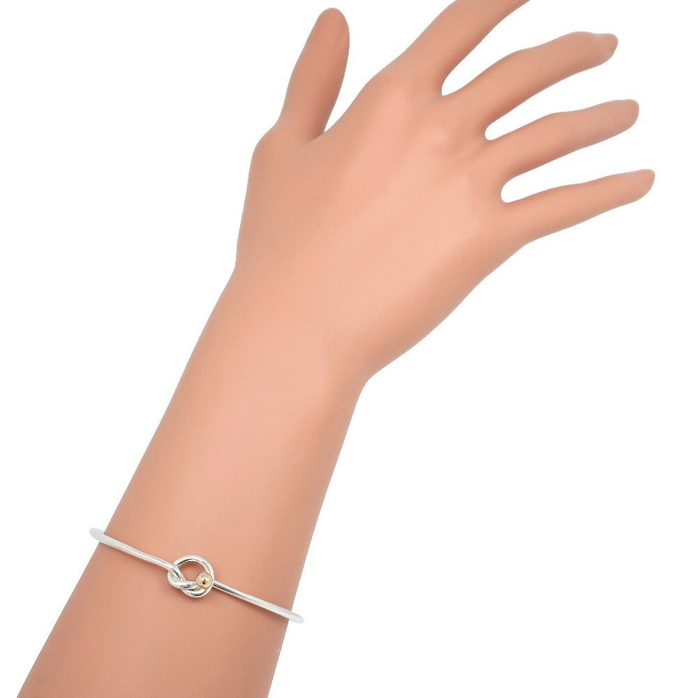 Tiffany & Co. Love Knot Bracelet Sterling Silver and 18K Yellow Gold, SILVER, SILVER, Bracelet