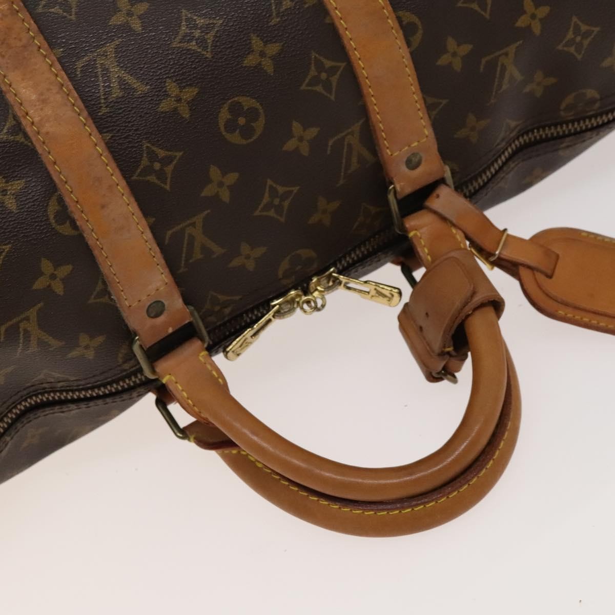 Louis Vuitton Keepall Bag Monogram Canvas, BROWN, CANVAS, Travel bag