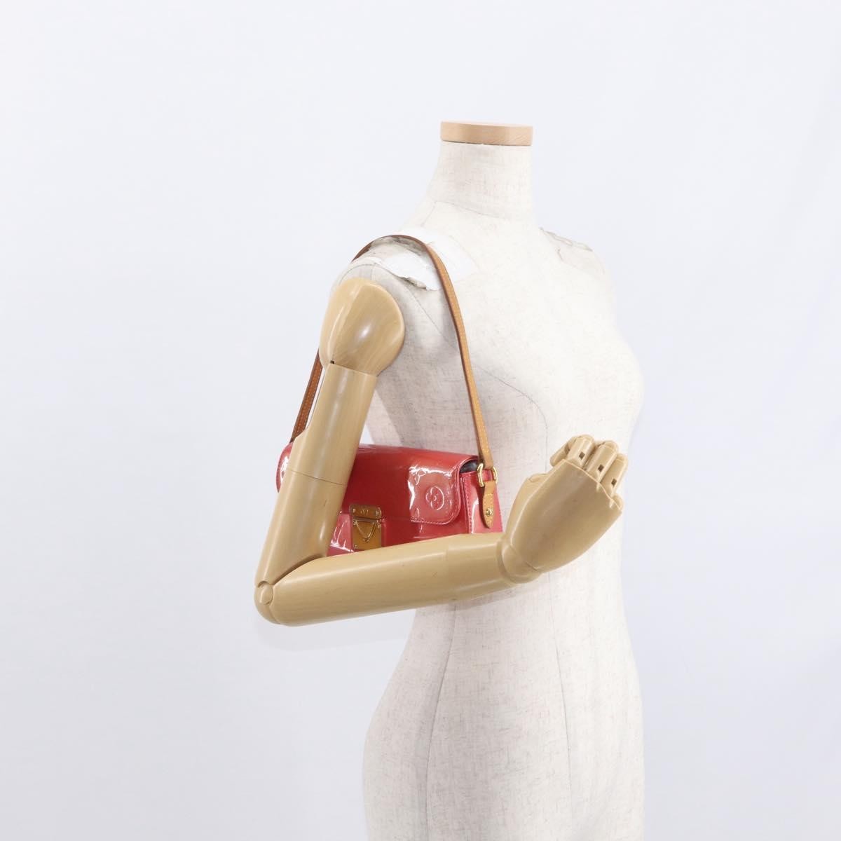 Louis Vuitton Malibu Street Handbag Monogram Vernis, RED, PATENT_LEATHER, Shoulder bag