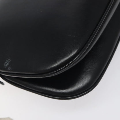 Gucci Vintage Flap Shoulder Bag Leather, BLACK, LEATHER, Shoulder bag