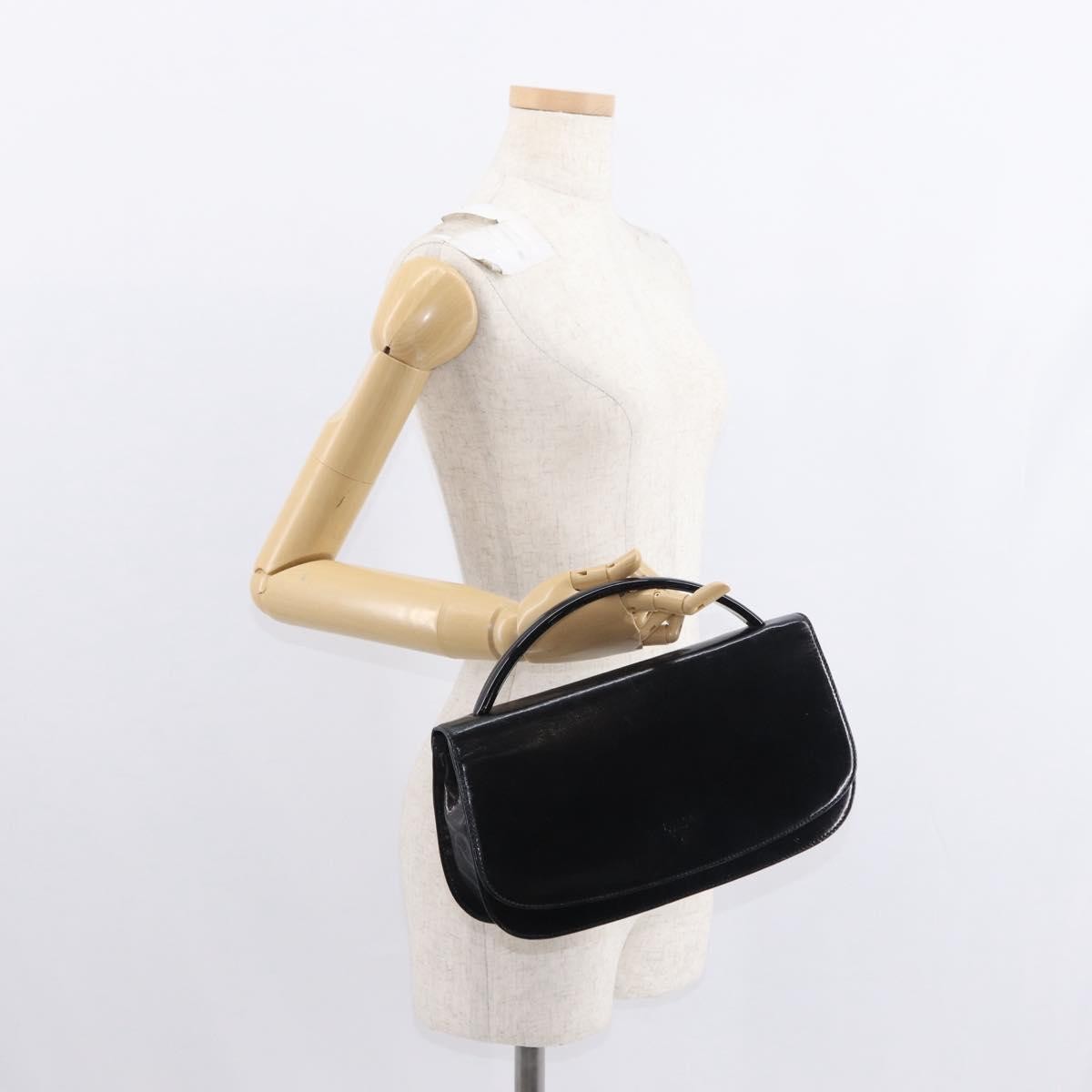 Prada Vintage Handbag Leather, BLACK, LEATHER, Handbag