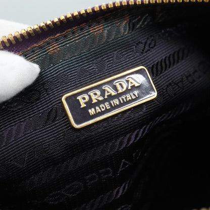 Prada Logo Zip Pouch Tessuto, PURPLE, NYLON, Clutche & pouche