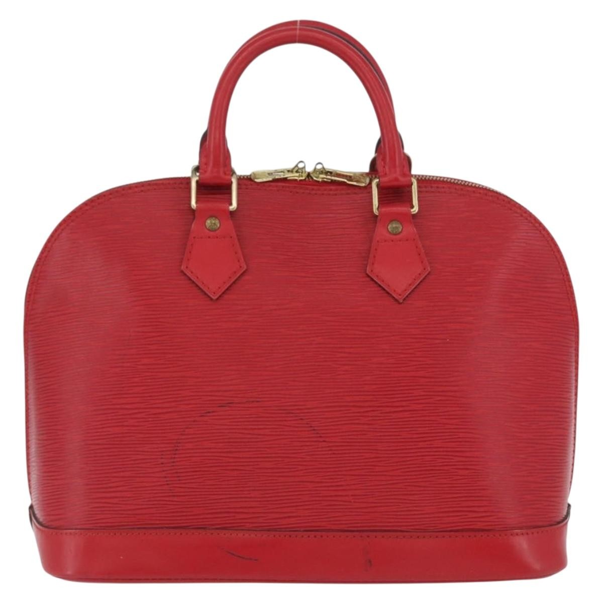 Louis Vuitton Alma Handbag Epi Leather, Red, Leather, Handbag
