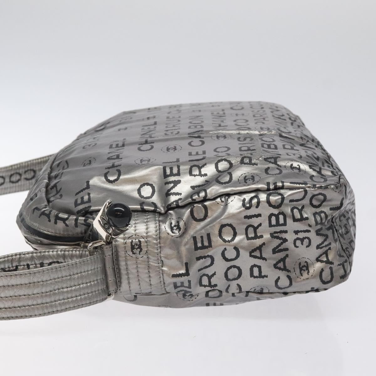 Chanel Unlimited Shoulder Bag Nylon, SILVER, NYLON, Shoulder bag