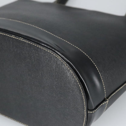 Burberry Handle Tote Leather, BLACK, LEATHER, Tote bag