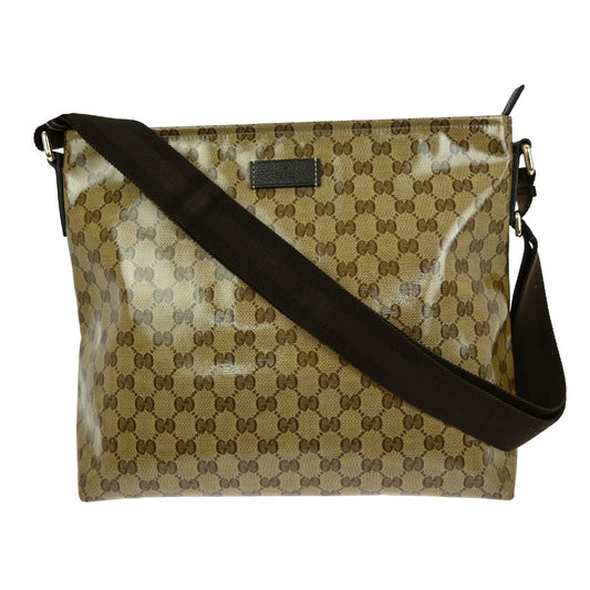Gucci Zip Top Messenger Bag GG Imprime, "brown + Beige", Canvas, Shoulder Bag