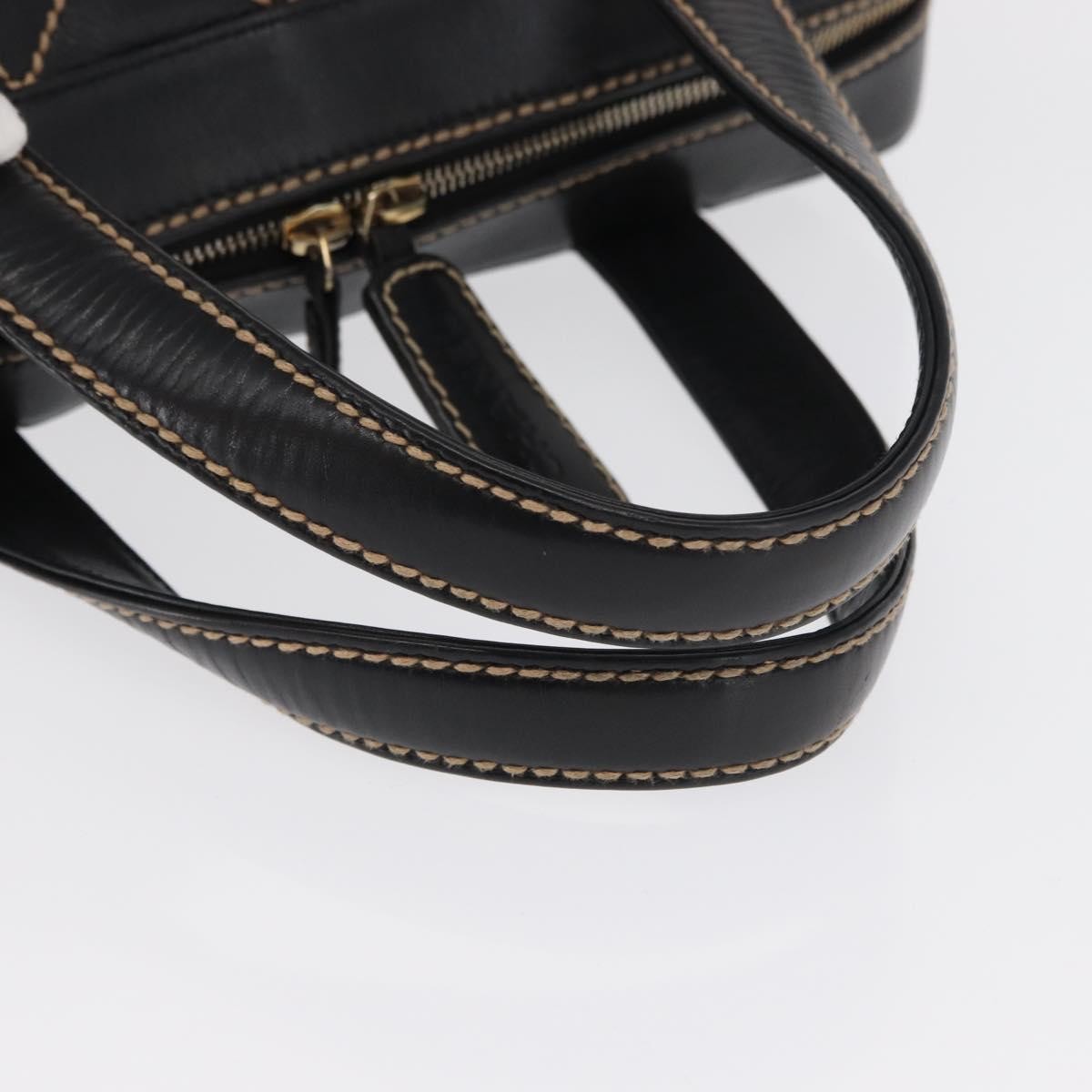 Chanel Surpique Boston Bag Quilted Leather, BLACK, LEATHER, Travel bag