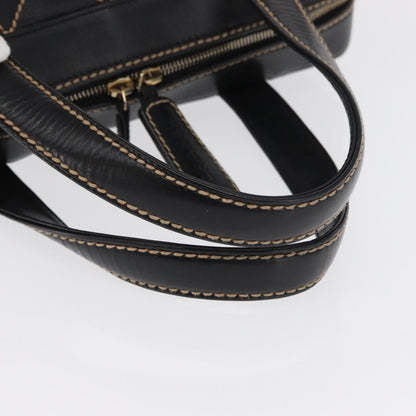 Chanel Surpique Boston Bag Quilted Leather, BLACK, LEATHER, Travel bag