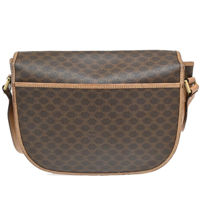Celine Macadam Shoulder Bag Canvas, BROWN, CANVAS, Shoulder bag