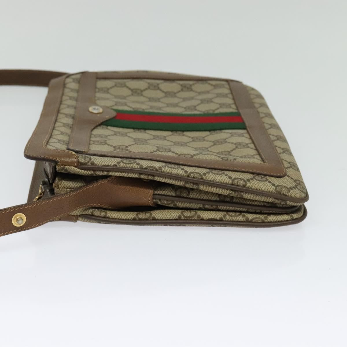 Gucci Vintage Shoulder Bag GG Coated Canvas, BEIGE, PVC, Shoulder bag